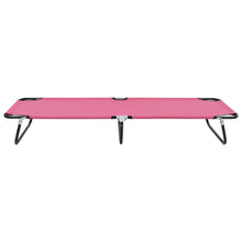 Ligbed Inklapbaar Staal Roze