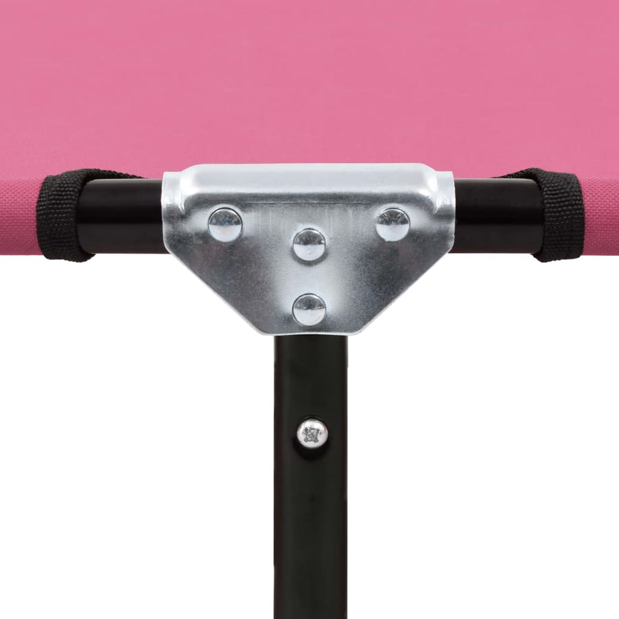 Ligbed Inklapbaar Staal Roze