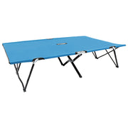 Ligbed 2-Persoons Inklapbaar Staal Blauw