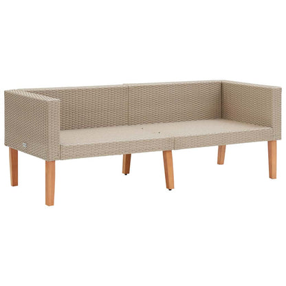 Tuinbank 2-Zits Met Kussens Poly Rattan 1