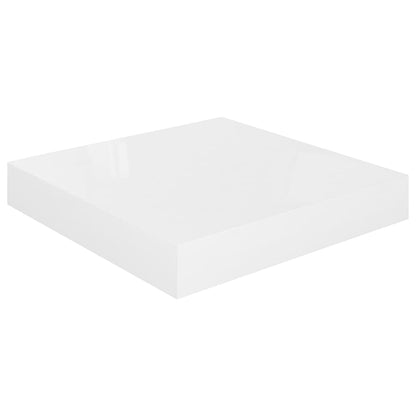 Wandschap Zwevend 23X23,5X3,8 Cm Mdf Hoogglans Wit 1 23 x 23.5 x 3.8 cm