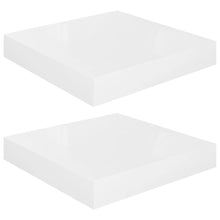 Wandschappen Zwevend 3X3,5X3,8 Cm Mdf Hoogglans Wit 2 23 x 23.5 x 3.8 cm