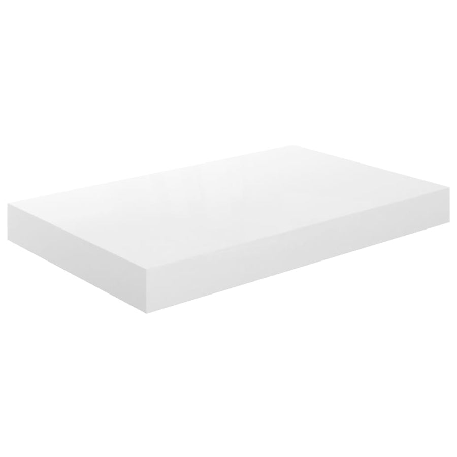 Wandschap Zwevend 40X23X3,8 Cm Mdf Hoogglans Wit 1 40 x 23 x 3.8 cm