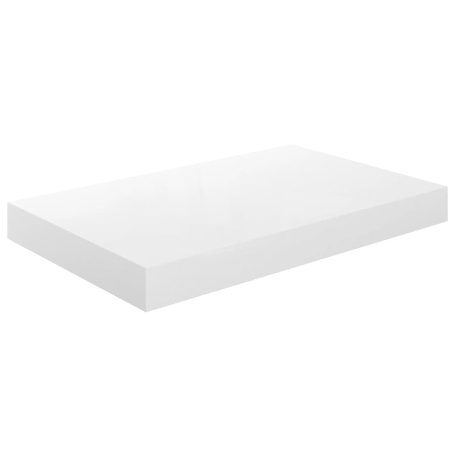 Wandschappen Zwevend 40X3X3,8 Cm Mdf Hoogglans Wit 2 40 x 23 x 3.8 cm