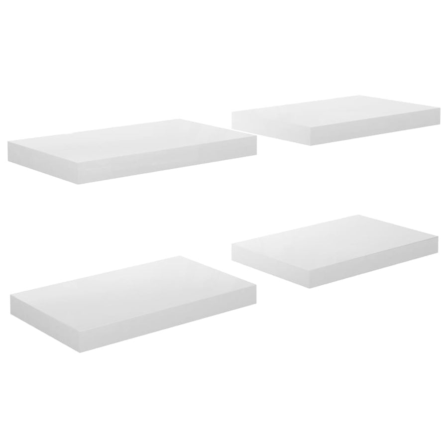 Wandschappen Zwevend 0X23X3,8 Cm Mdf Hoogglans Wit 4 40 x 23 x 3.8 cm