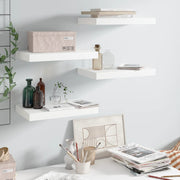 Floating wall shelves 4 pcs 40x23x3.8 cm MDF high gloss white