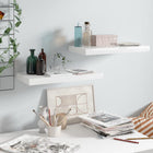 Wall shelves floating 2 pcs 50x23x3.8 cm MDF high gloss white