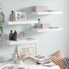 Wall shelves floating 4 pcs 50x23x3.8 cm MDF high gloss white