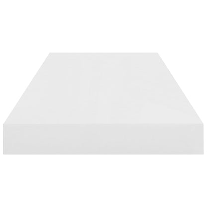 Wandschap Zwevend 60X23,5X3,8 Cm Mdf Hoogglans Wit 1 60 x 23.5 x 3.8 cm