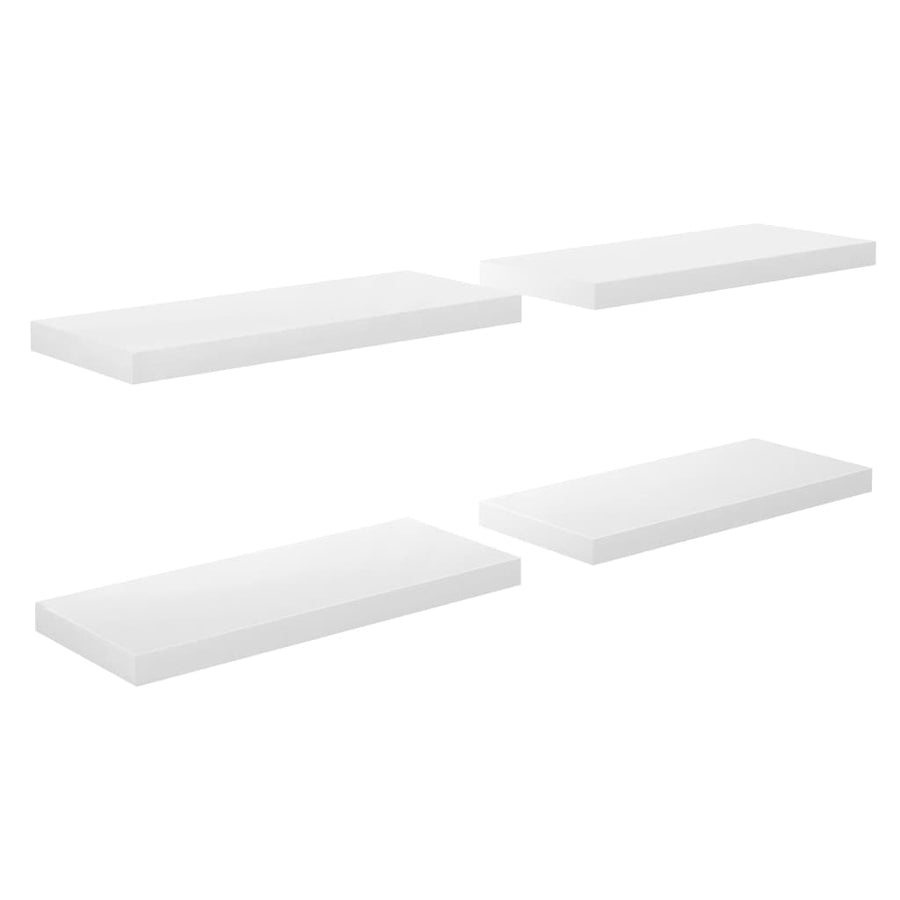 Wandschappen Zwevend 60X23,5X3,8 Cm Mdf Hoogglans Wit 4 60 x 23.5 x 3.8 cm