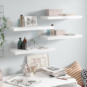 Floating Wall Shelves 4 pcs 60x23.5x3.8 cm MDF high gloss white