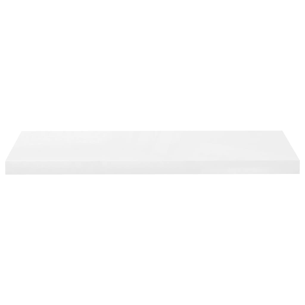 Wandschap Zwevend 80X23,5X3,8 Cm Mdf Hoogglans Wit 1 80 x 23.5 x 3.8 cm