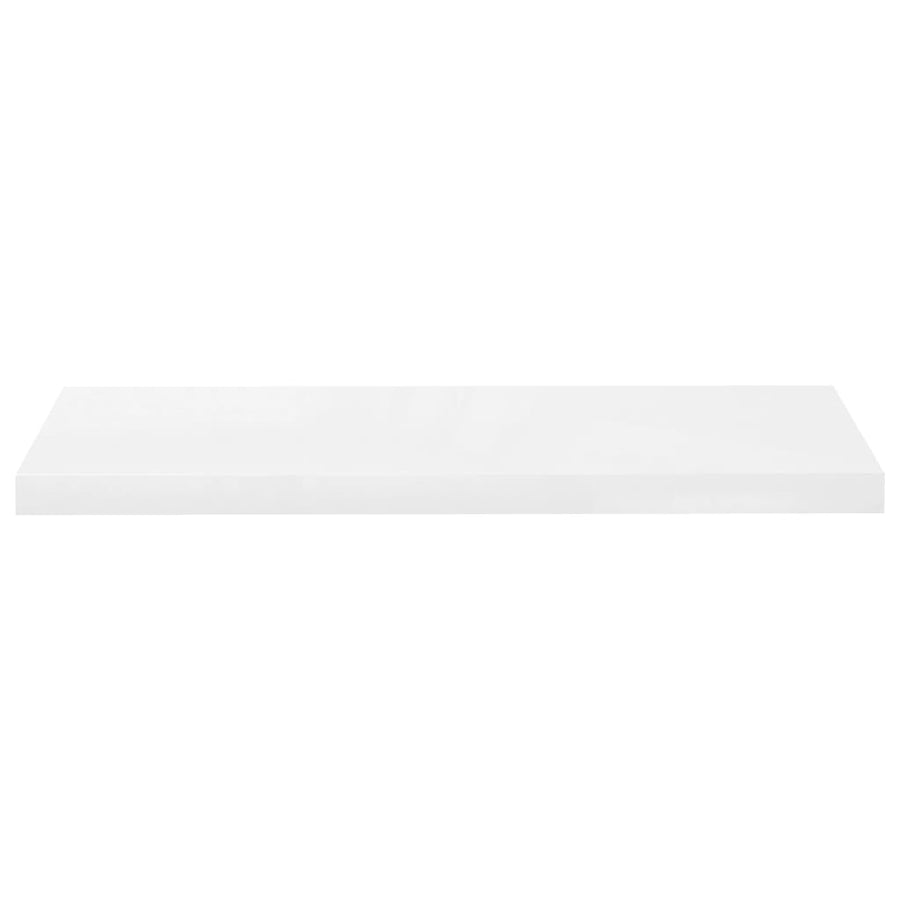 Wandschap Zwevend 80X23,5X3,8 Cm Mdf Hoogglans Wit 1 80 x 23.5 x 3.8 cm