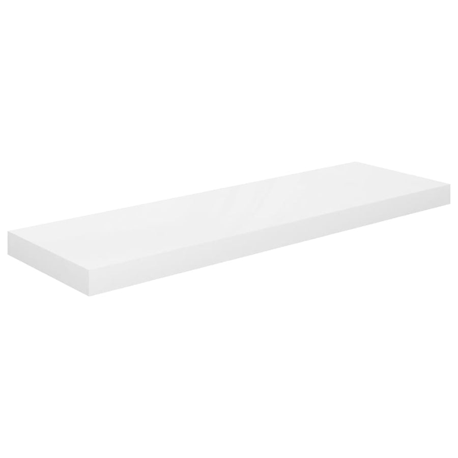 Wandschappen Zwevend 80X3,5X3,8 Cm Mdf Hoogglans Wit 2 80 x 23.5 x 3.8 cm