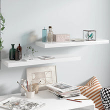 Wandschappen Zwevend 80X3,5X3,8 Cm Mdf Hoogglans Wit 2 80 x 23.5 x 3.8 cm