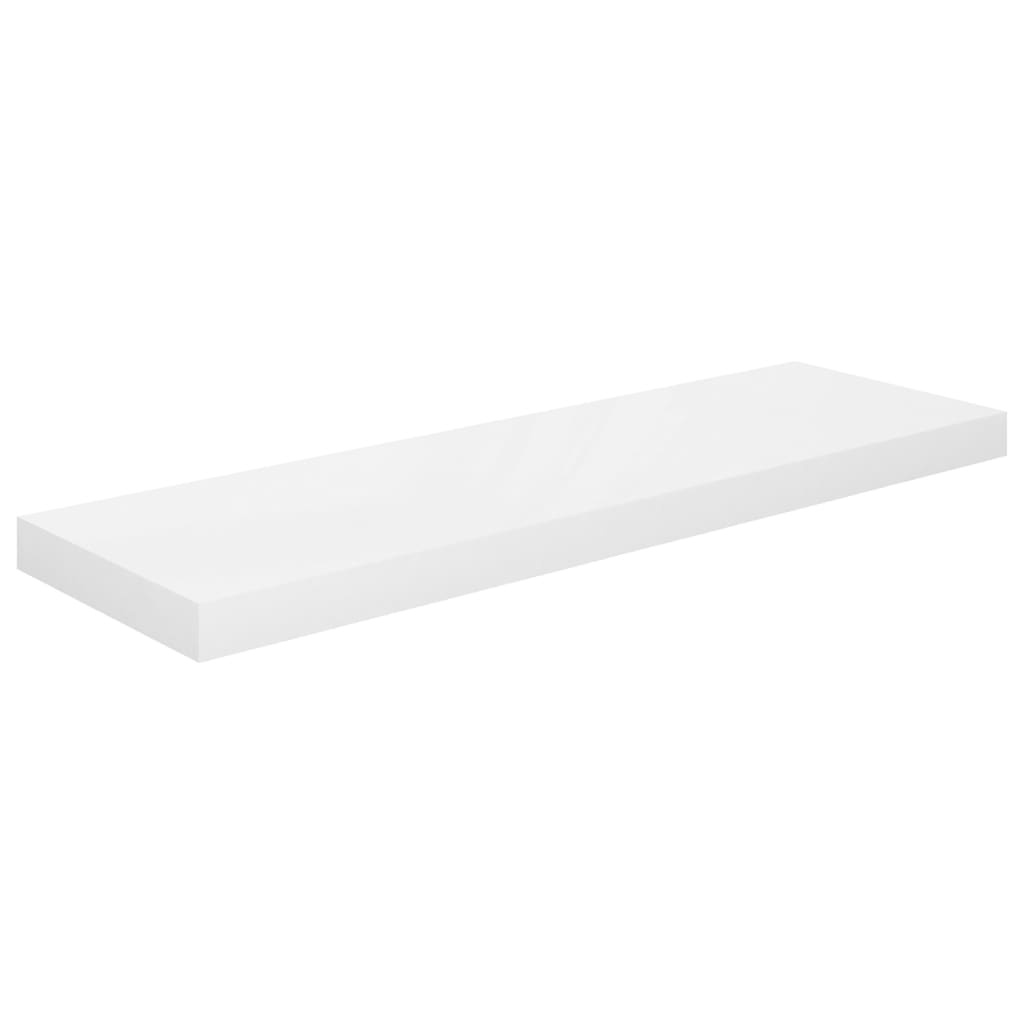 Wandschappen Zwevend 80X23,5X3,8 Cm Mdf Hoogglans Wit 4 80 x 23.5 x 3.8 cm