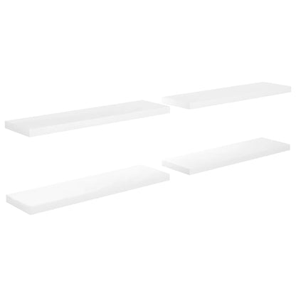 Wandschappen Zwevend 90X23,5X3,8 Cm Mdf Hoogglans Wit 4 90 x 23.5 x 3.8 cm