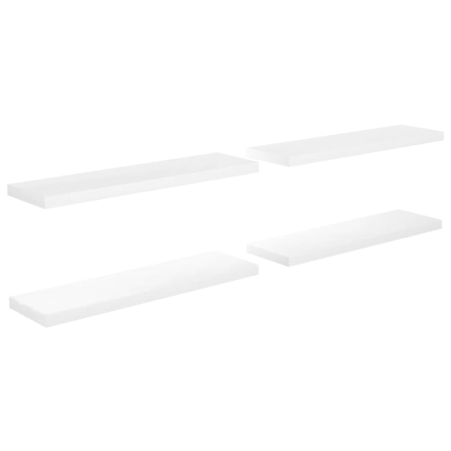 Wandschappen Zwevend 90X23,5X3,8 Cm Mdf Hoogglans Wit 4 90 x 23.5 x 3.8 cm