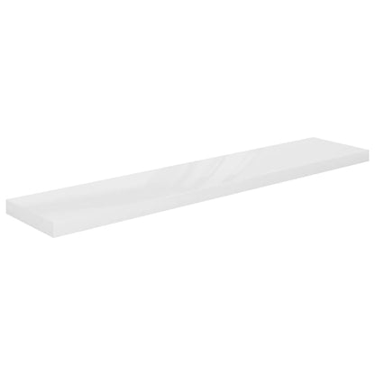 Wandschap Zwevend 20X23,5X3,8 Cm Mdf Hoogglans Wit 1 120 x 23.5 x 3.8 cm
