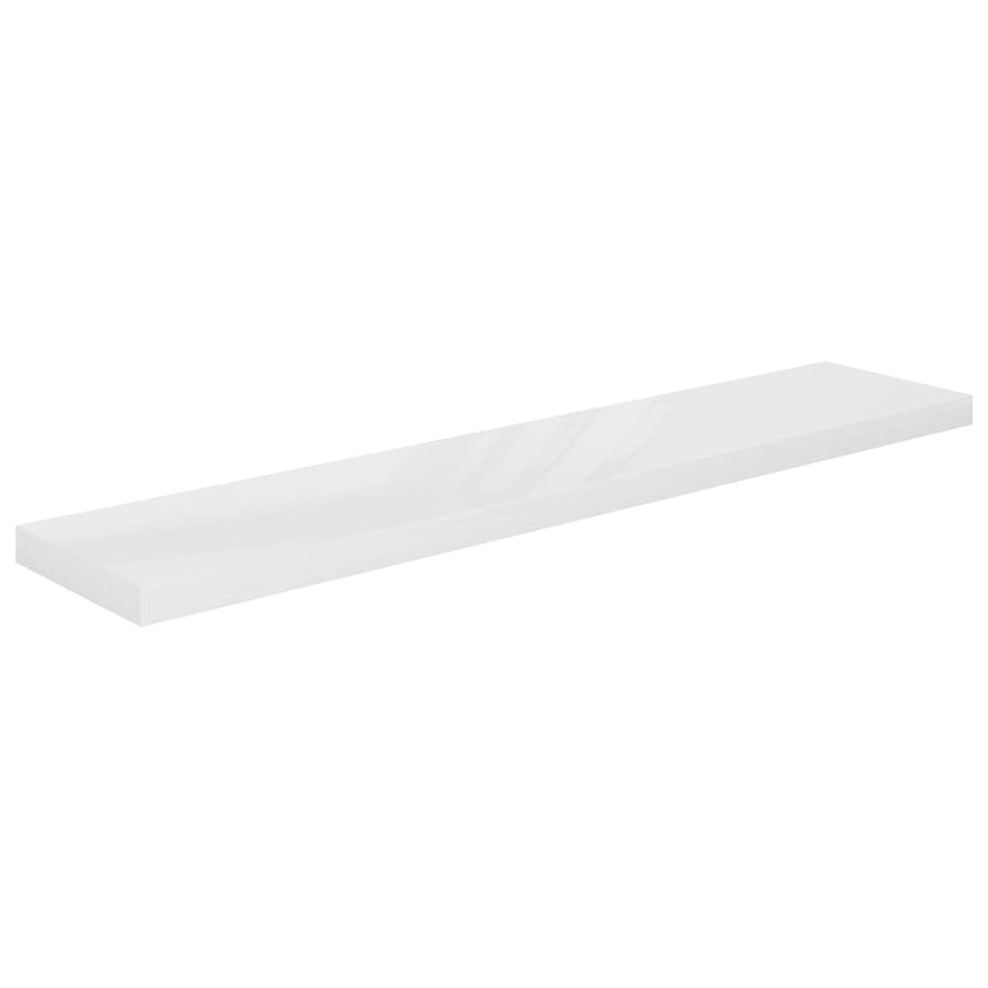 Wandschap Zwevend 20X23,5X3,8 Cm Mdf Hoogglans Wit 1 120 x 23.5 x 3.8 cm