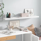 Floating wall shelf 120x23.5x3.8 cm MDF high gloss white