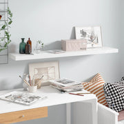 Floating wall shelf 120x23.5x3.8 cm MDF high gloss white
