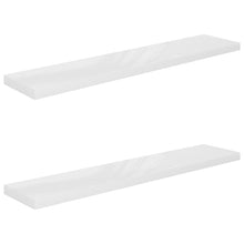 Wandschappen Zwevend 10X3,5X3,8 Cm Mdf Hoogglans Wit 2 120 x 23.5 x 3.8 cm