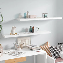 Wandschappen Zwevend 10X3,5X3,8 Cm Mdf Hoogglans Wit 2 120 x 23.5 x 3.8 cm