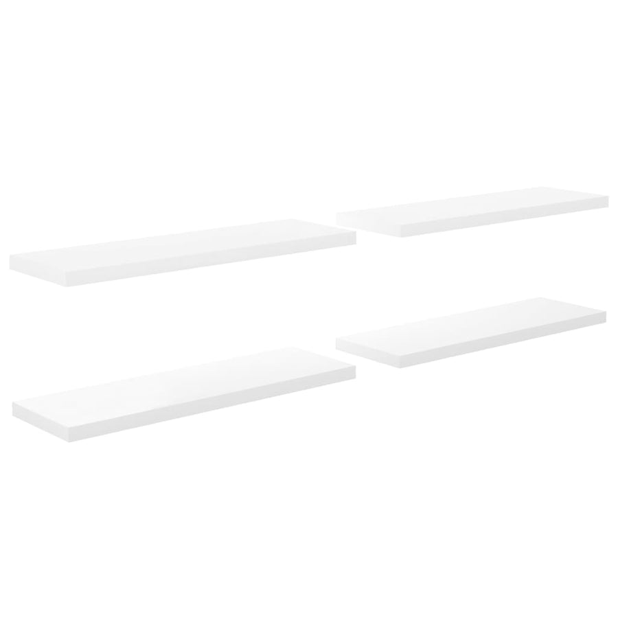 Wandschappen Zwevend 120X23,5X3,8 Cm Mdf Hoogglans Wit 4 120 x 23.5 x 3.8 cm