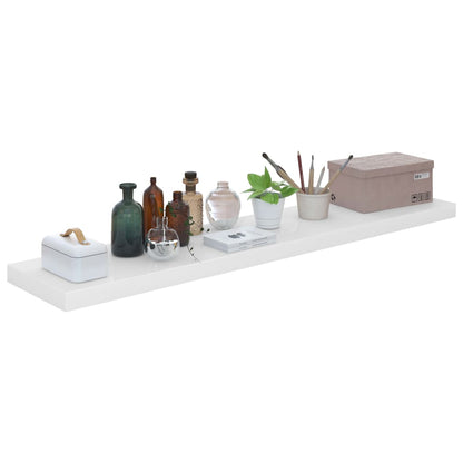 Wandschappen Zwevend 120X23,5X3,8 Cm Mdf Hoogglans Wit 4 120 x 23.5 x 3.8 cm