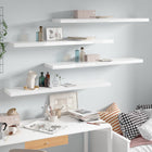 Wandplanken zwevend 4 st 120x23,5x3,8 cm MDF hoogglans wit