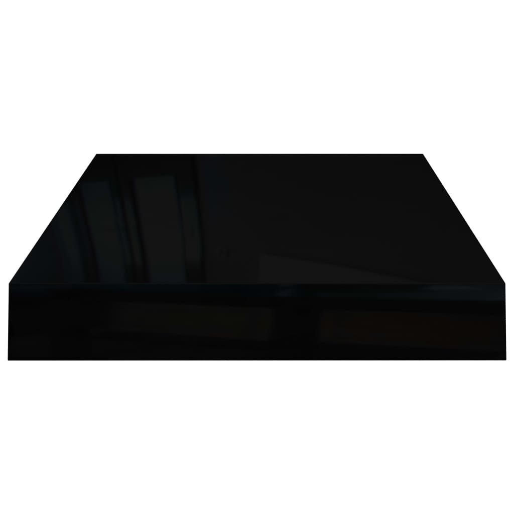Wandschap Zwevend 40X23X3,8 Cm Mdf Hoogglans Zwart 1 40 x 23 x 3.8 cm
