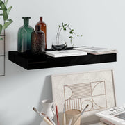 Floating wall shelf 40x23x3.8 cm MDF high gloss black