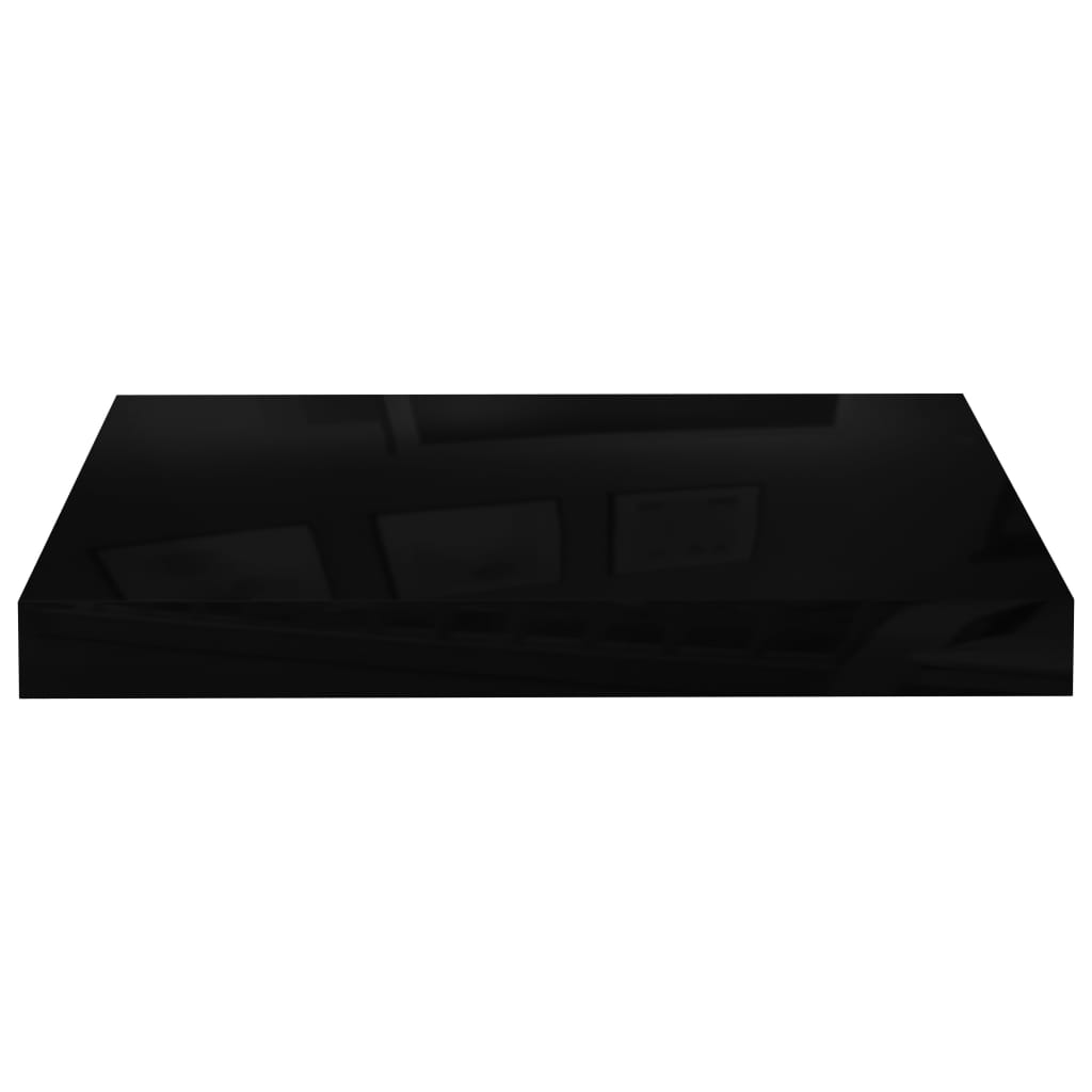 Wandschappen Zwevend 40X3X3,8 Cm Mdf Hoogglans Zwart 2 40 x 23 x 3.8 cm