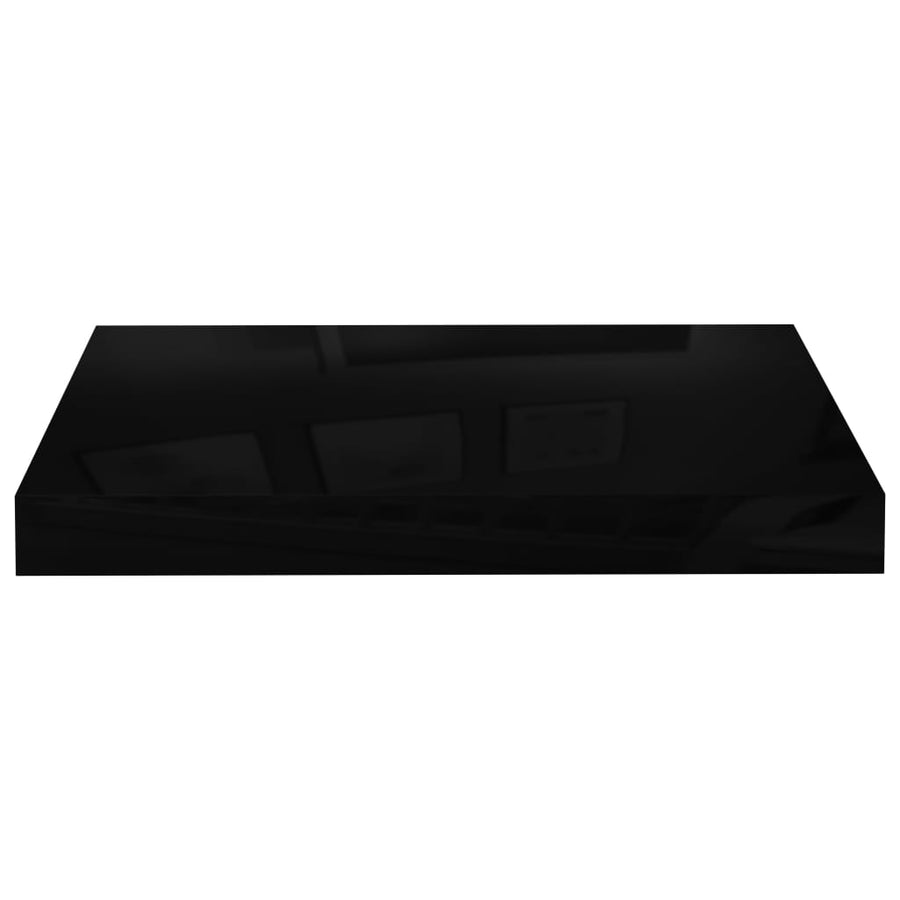 Wandschappen Zwevend 40X3X3,8 Cm Mdf Hoogglans Zwart 2 40 x 23 x 3.8 cm