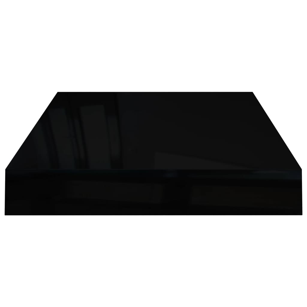 Wandschappen Zwevend 40X3X3,8 Cm Mdf Hoogglans Zwart 2 40 x 23 x 3.8 cm