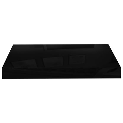 Wandschappen Zwevend 0X23X3,8 Cm Mdf Hoogglans Zwart 4 40 x 23 x 3.8 cm