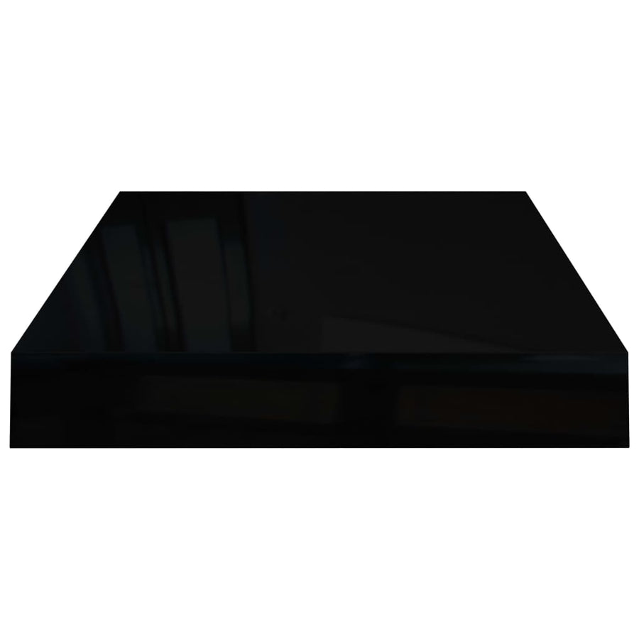 Wandschappen Zwevend 0X23X3,8 Cm Mdf Hoogglans Zwart 4 40 x 23 x 3.8 cm