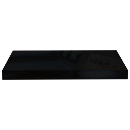 Wandschappen Zwevend 50X3X3,8 Cm Mdf Hoogglans Zwart 2 50 x 23 x 3.8 cm