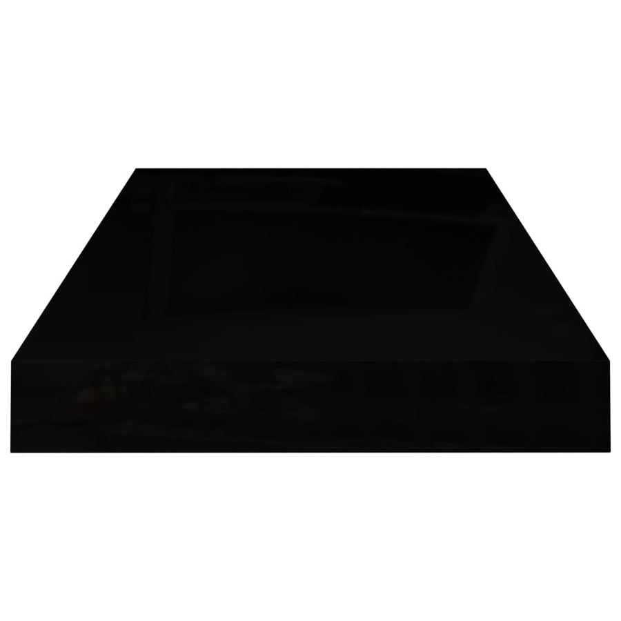 Wandschappen Zwevend 50X3X3,8 Cm Mdf Hoogglans Zwart 2 50 x 23 x 3.8 cm