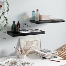 Wandschappen Zwevend 50X3X3,8 Cm Mdf Hoogglans Zwart 2 50 x 23 x 3.8 cm