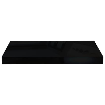 Wandschappen Zwevend 50X23X3,8 Cm Mdf Hoogglans Zwart 4 50 x 23 x 3.8 cm