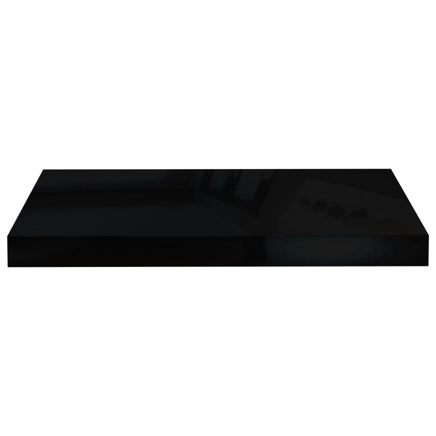 Wandschappen Zwevend 50X23X3,8 Cm Mdf Hoogglans Zwart 4 50 x 23 x 3.8 cm