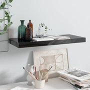 Floating Wall Shelf 60x23.5x3.8 cm MDF High Gloss Black