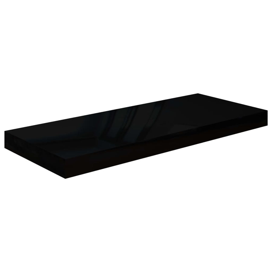 Wandschappen Zwevend 60X3,5X3,8 Cm Mdf Hoogglans Zwart 2 60 x 23.5 x 3.8 cm