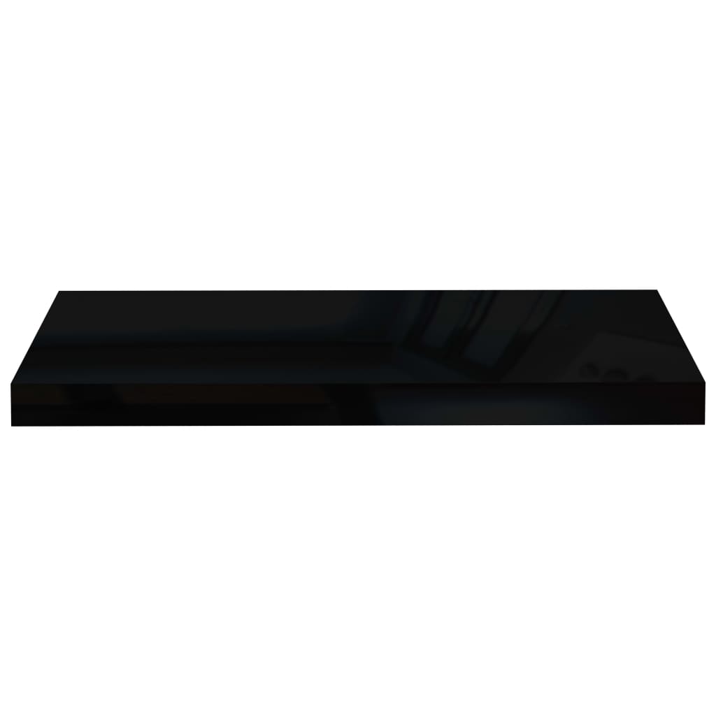 Wandschappen Zwevend 60X3,5X3,8 Cm Mdf Hoogglans Zwart 2 60 x 23.5 x 3.8 cm