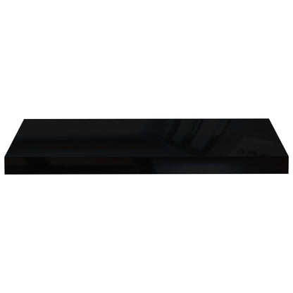 Wandschappen Zwevend 60X3,5X3,8 Cm Mdf Hoogglans Zwart 2 60 x 23.5 x 3.8 cm