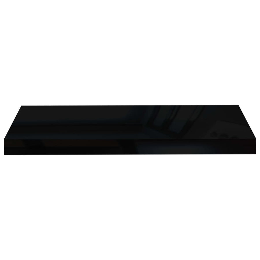 Wandschappen Zwevend 60X3,5X3,8 Cm Mdf Hoogglans Zwart 2 60 x 23.5 x 3.8 cm