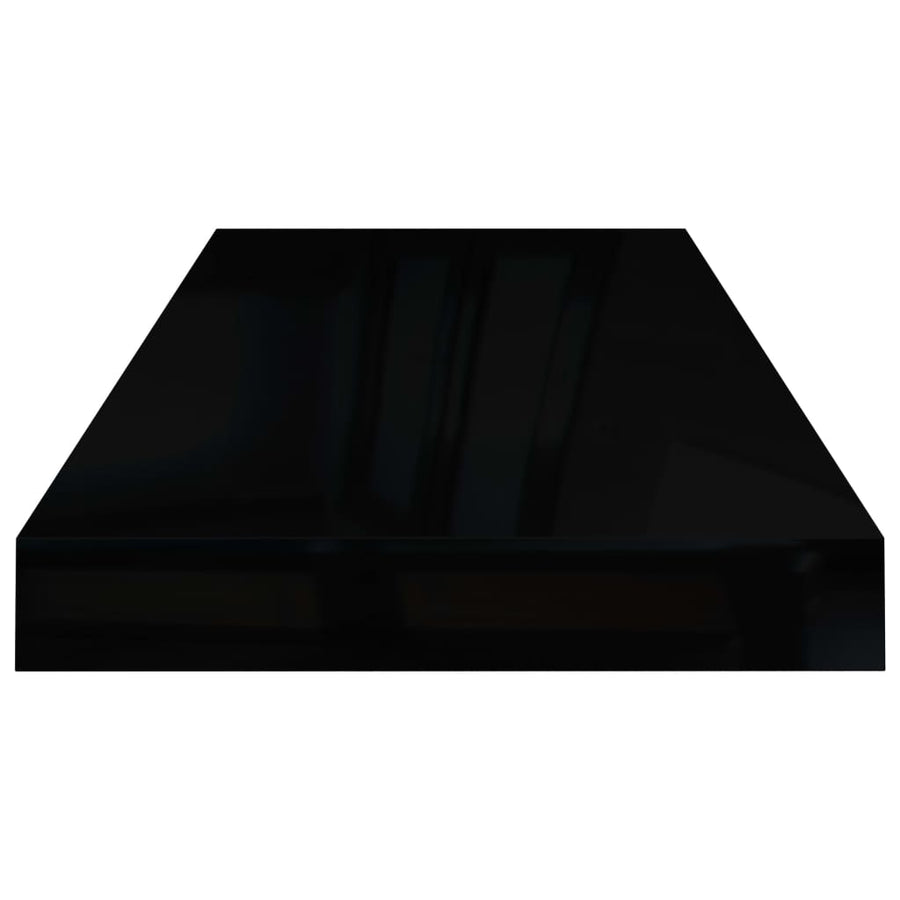 Wandschappen Zwevend 60X3,5X3,8 Cm Mdf Hoogglans Zwart 2 60 x 23.5 x 3.8 cm