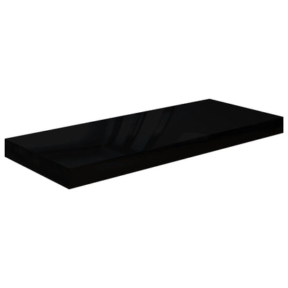 Wandschappen Zwevend 60X23,5X3,8 Cm Mdf Hoogglans Zwart 4 60 x 23.5 x 3.8 cm
